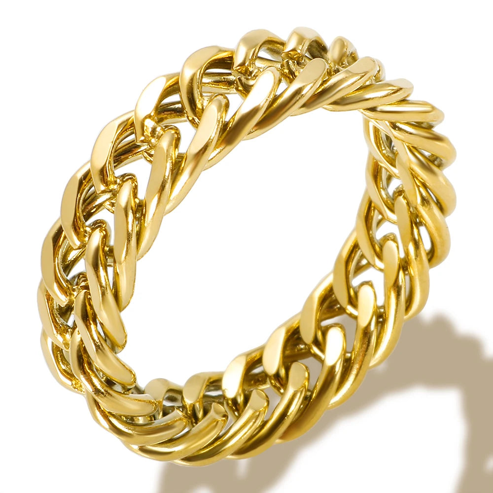 Wholesale Good Finger Ring Jewelry Women Stainless Steel Rings Gold Plated Ring for Women