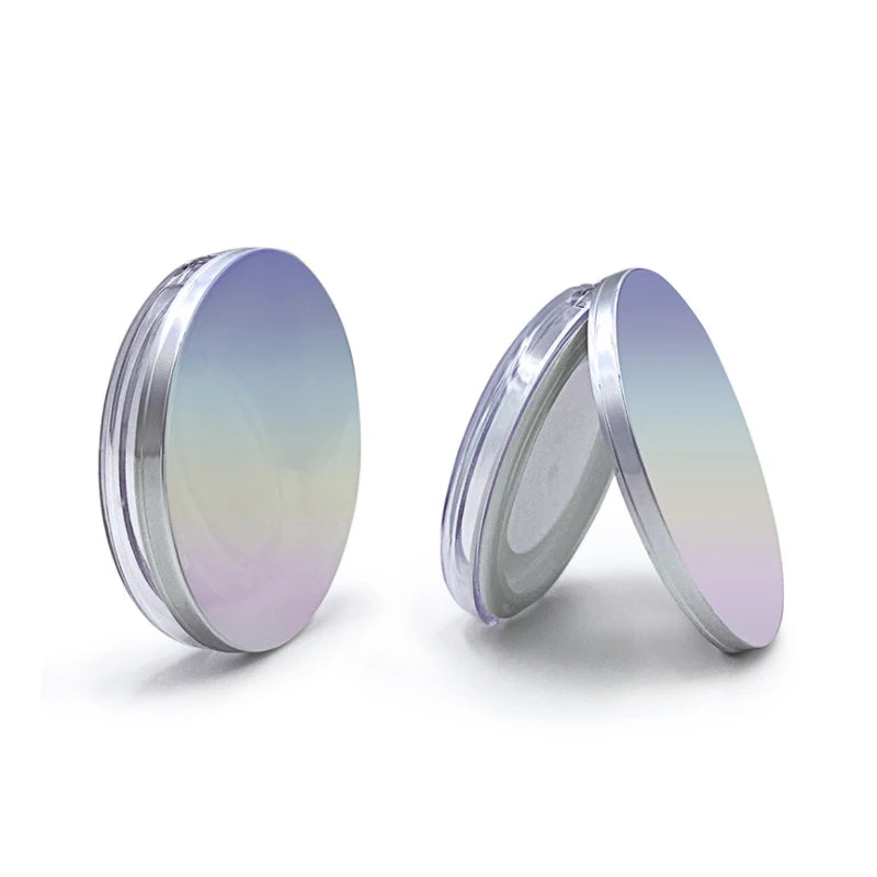 Fashion Holographic Thin Cosmetic Powder Packaging Container Compact Empty ABS Plastic 5g Capacity Loose Powder Jar Elastic