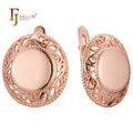 FJ Fallon Fashion Jewelry Earrings Plated in 585 Rose Gold Brass Based