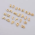 Simple Golden 26 English Letter Pendant A-Z DIY Small Hole Letter Necklaces Bracelet Jewelry Accessories for Women