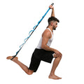 Adjustable Workout Fitness Sport Polyester-Cotton 2m 2.5cm 10 Loops Purple Blue Yoga Stretch Strap by HaoRui