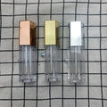 Private Label Silver Lipglosses Bottles Popular Luxury 10ML Pentagonal Lipgloss Tubes Containers