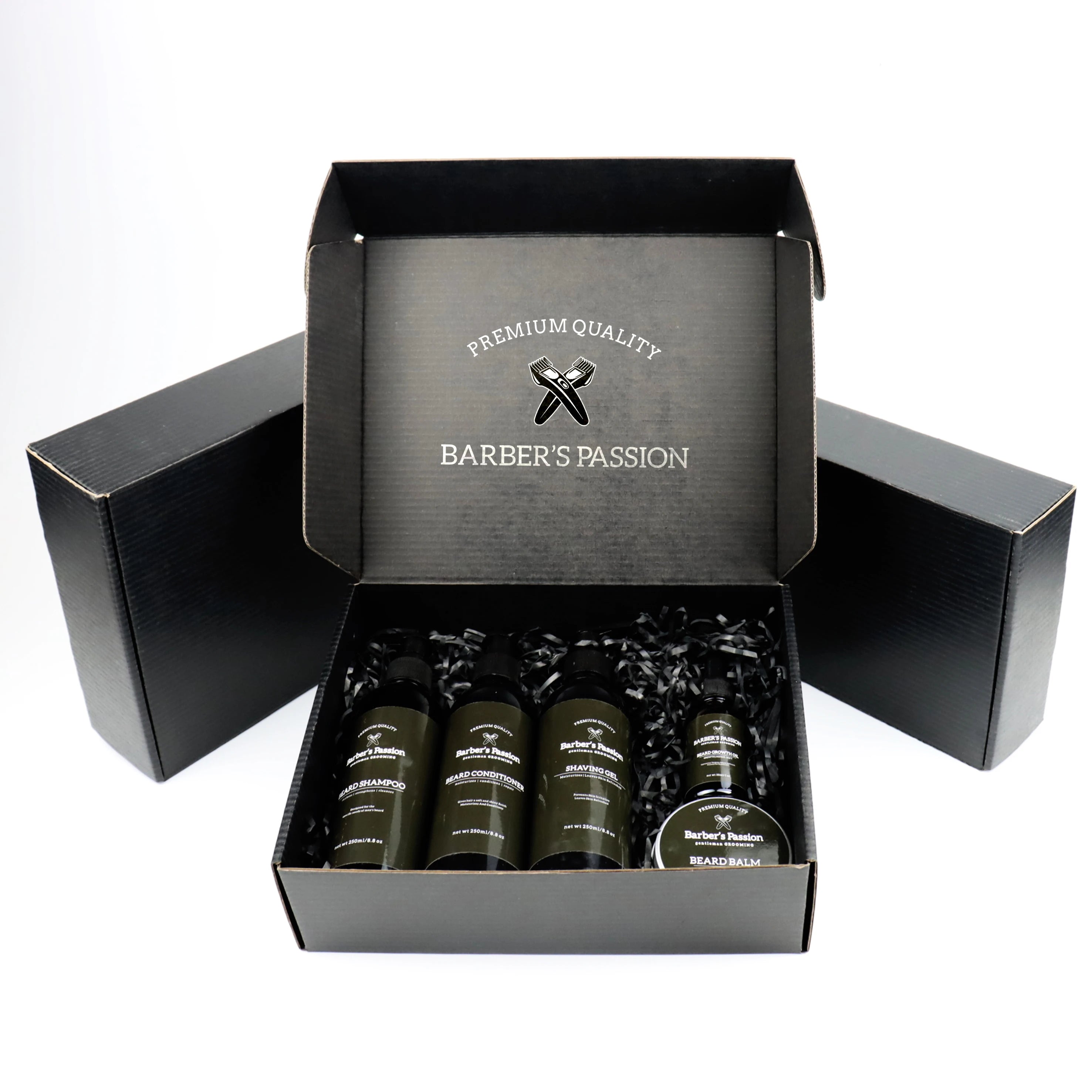 Custom Private Label Growth Hair Beard Mens Organic Beard Oil Beard Care Kit for Men