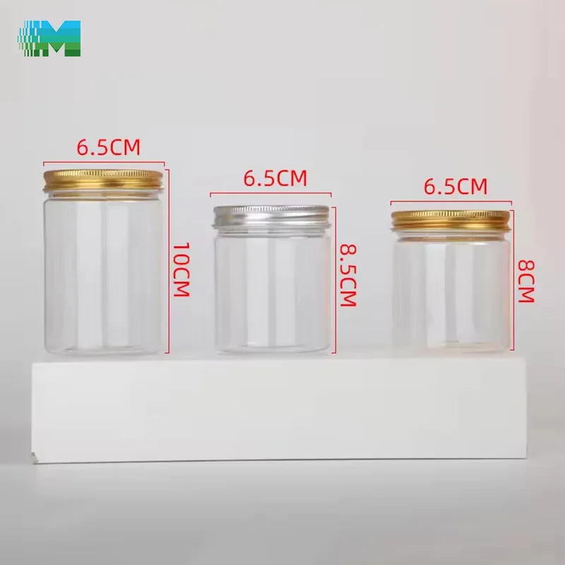 Best Price Plastic Jars Leakproof Durable Pot En Plastique Simple Transparent Plastic Cosmetic Jars with Screw Lid