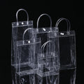 Ready Stock Multi-Sizes Universal Style clear Transparent Waterproof Pvc Handle Beach Tote Bag for Shopping Gift Promotion