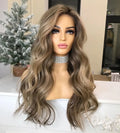 Instock Jewish European Human Hair Loose Wave Lace Front Wigs With Dark Roots Pre Plucked With Baby Hair for Women Hair Loss