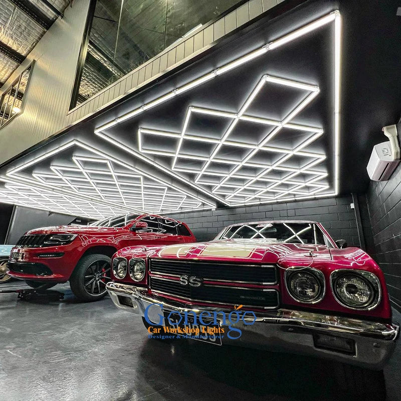 Super Bright Workshop Supermarket Lighting Hexagon Led Light Car Beauty Lamp Barbershop Led Lights