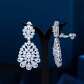 New Products Water Drop Shape Cubic Zircon Non Pieced Jewelry Wedding  Bridal Clip on Earrings for Women