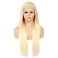 Cheap #613 Blonde Colored Brazilian Human Hair Wigs for Black Women Lace Closure Wig Bone Straight Full Glueless Lace Front Wigs