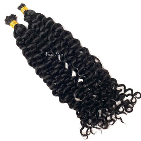VMAE Indian Full Cuticle Aligned No Weft Virgin Hair Bulk Wholesale Water Curly Weave Bulk Human Hair for Braiding