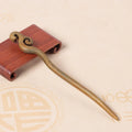 7" Chinese Wooden Hair Chopstick Vintage Bun Maker Handmade Carved Vera Wood Hair Stick  for Long Hair Chignon Maker