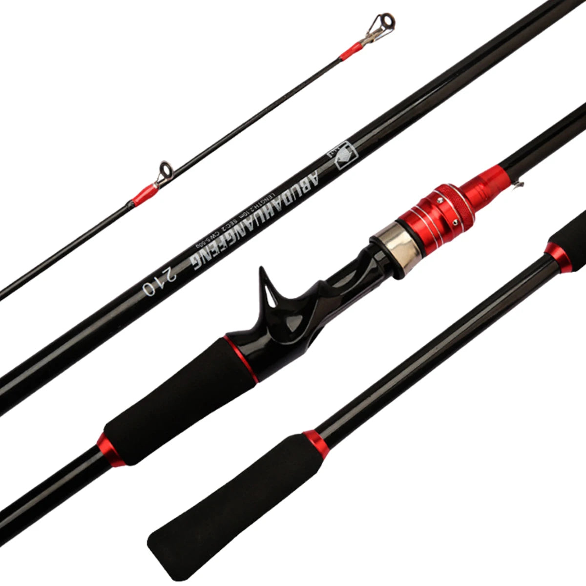 Wholesale 2 Section1.65m 1.8m 2.1m 2.4m 2.7m Glass Fibre Bass Casting Solid Glass Fiber Fishing Rod