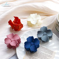 Korean Morandi Color Matte Flower Grip Clip Elegant Temperament Hair Grip Back of the Head Shark Clip Plate Hair Clip