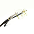 2023 Rhinestone Rimless Sunglasses for Women Brand Designer Shades Sun Glasses Men Vintage Metal Clear Eyewear UV400 Sunglasses