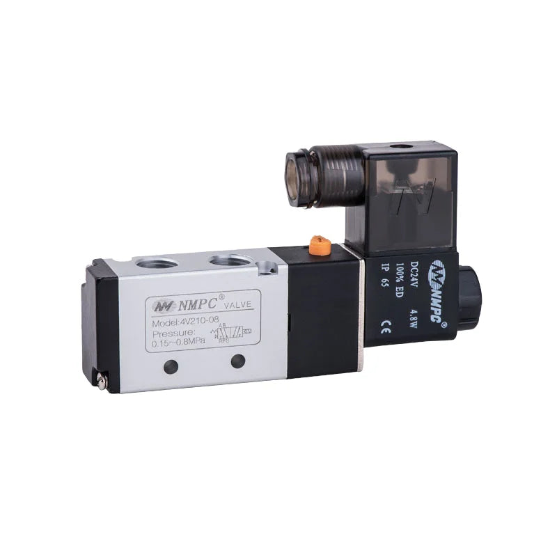 XDX 4V110/210 Series 2 Position 5 Way Pneumatic Solenoid Air Valve DC 12V/AC 110V/220V 0-10MPa OEM Customizable for Gas Control