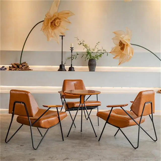Modern Commercial Restaurant Single Sofa Coffee Shop Table and Chairs