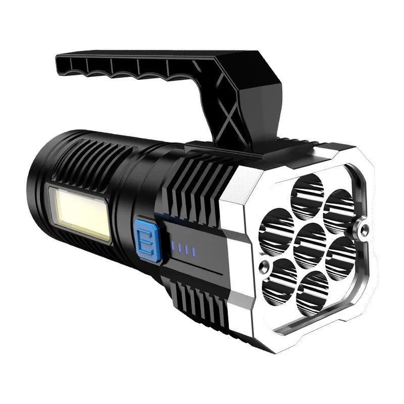Outdoor Waterproof USB Charging 7 Led High Brightness Light 1 Cob Side Light Camping Bicycle Headlights Portable Flashlight