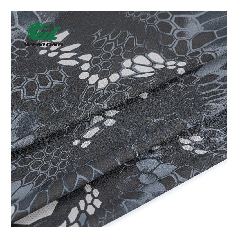 Best Quality Bird Eye Printed 100%Polyester Knitting Camouflage Casual Fabric for T-shirts