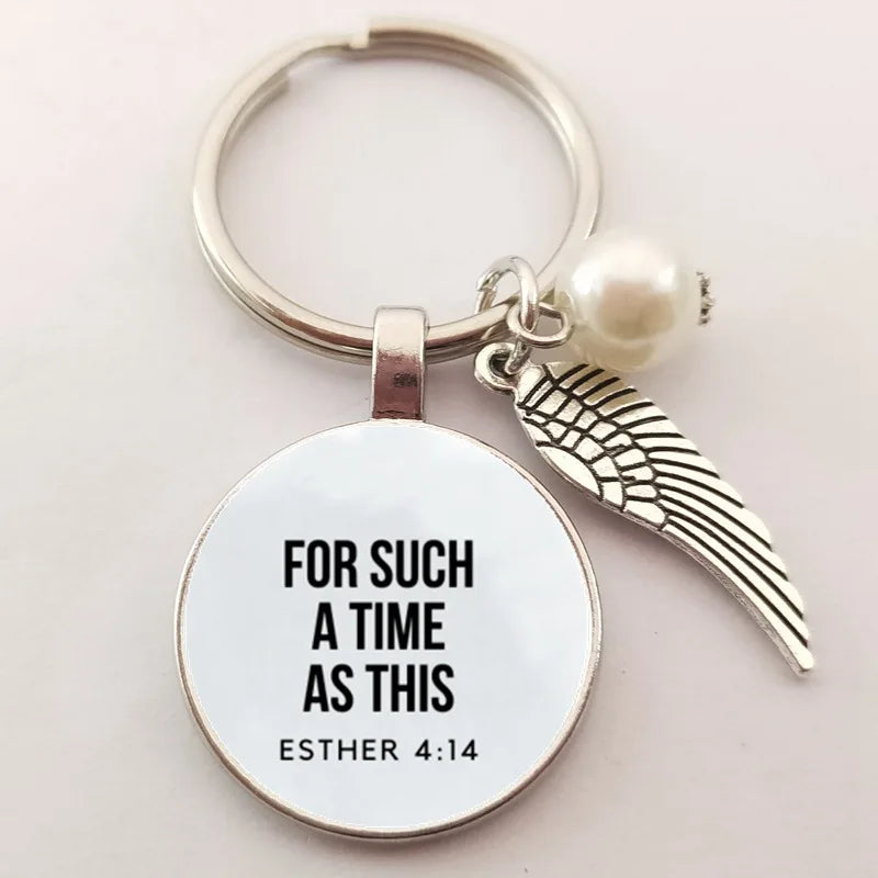 Bible Verse Key Chains Faith Keychain Scripture Quote Christian Jewelry for Friend Women Men Inspirational Gifts