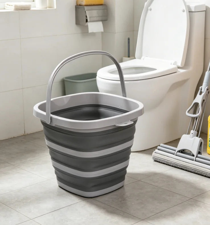 10L Collapsible Foldable Bucket with Handle PP TPR Space Saving for Home Cleaning Camping Car Wash OEM ODM Supported