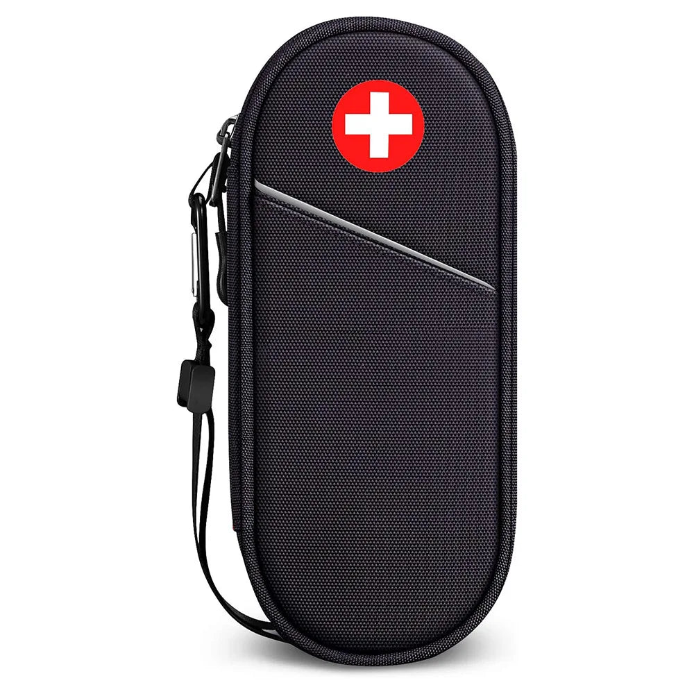 Portable Oxford Insulin Cooler Bag Zipper Closure Travel Medical Organizer for Asthma Medications Emergency Info Card Storage MegaBDM