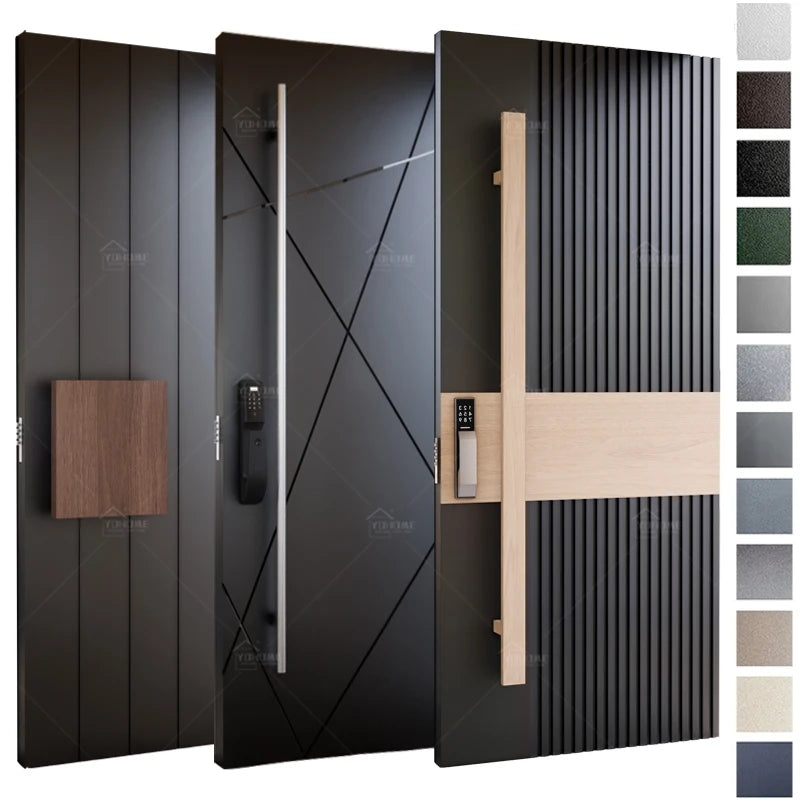 Modern Germany Entry Cast Aluminium Door for Home House Security Main Door Exterior Entrance Pivot Door