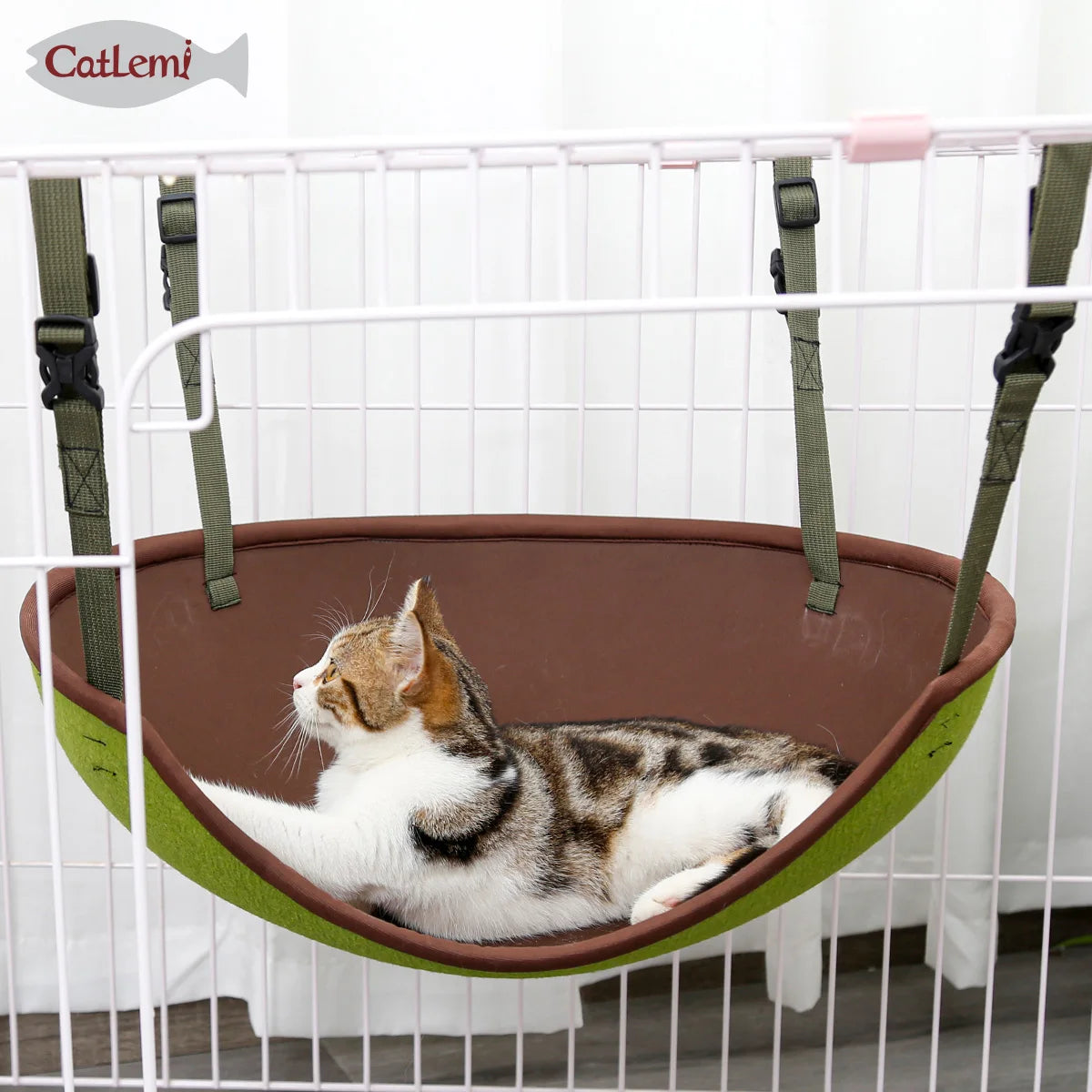 Oval Shape Cat Hanging Bed Hammock for Cage or Chair Use with Convenient Carton Packing