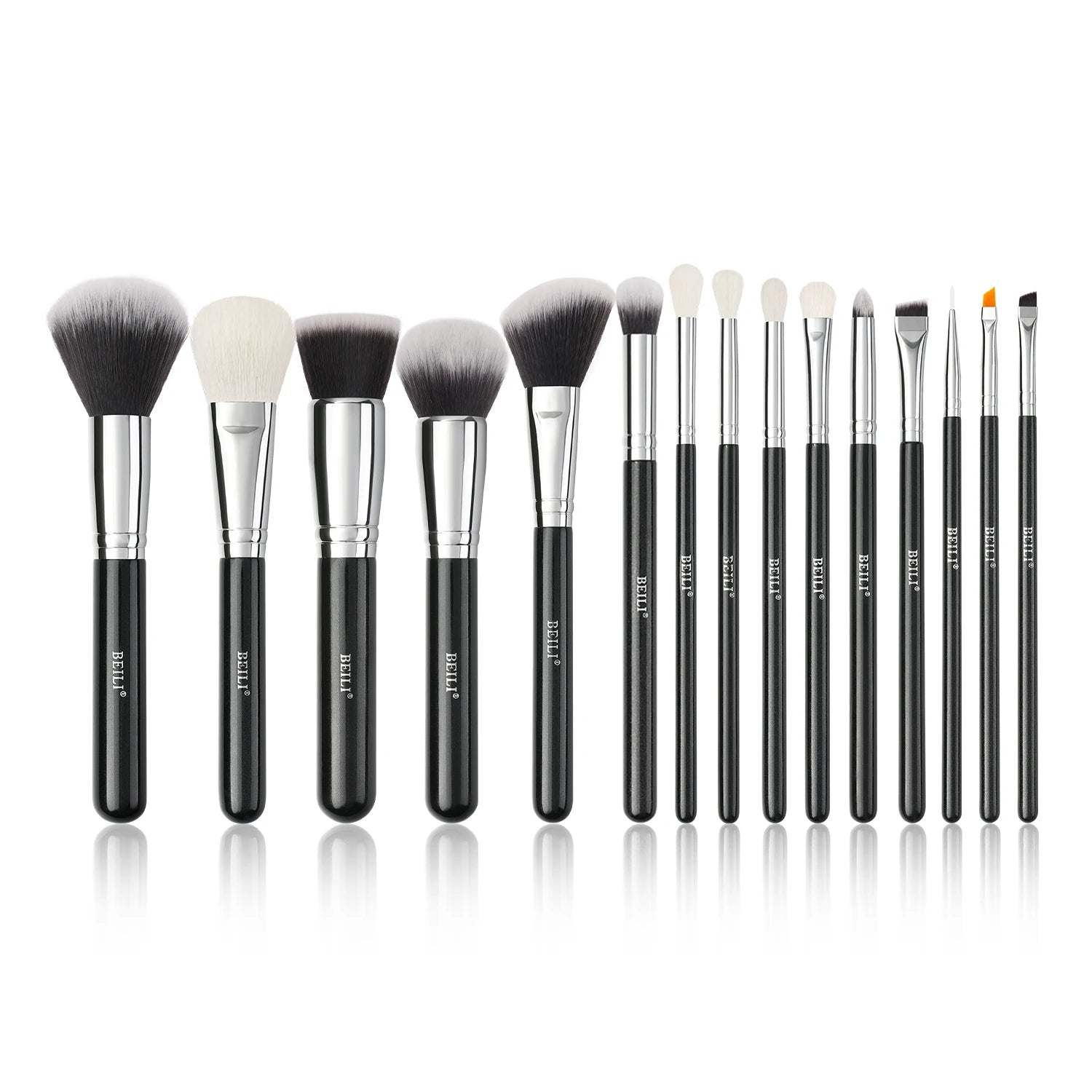 Professional Black Makeup Brush Set Beauty Manufacturer's Natual Goat Hair Foundation Blending Cosmetic Tools Kit