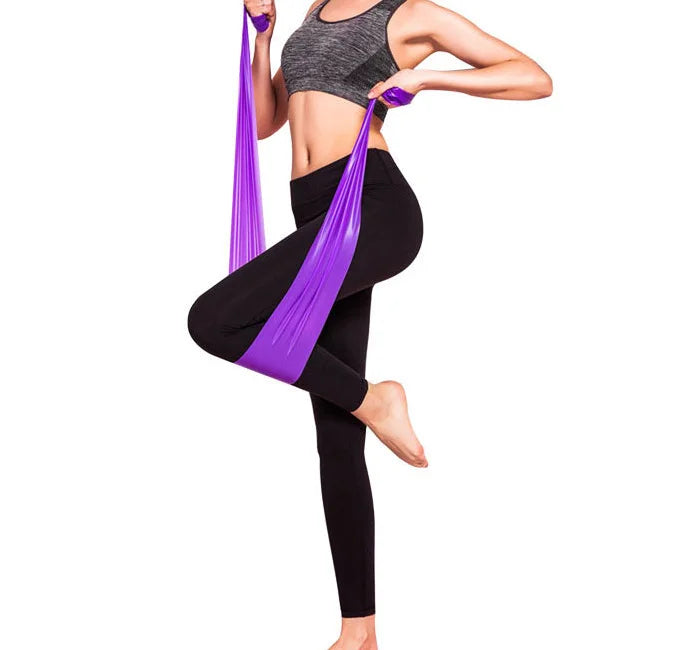 CW RSB004 Latex TPE Strips Yoga Pilates Stretch Long Exercise Flat Resistance Bands Personalized