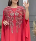 Custom Polyester Printed Loose and Cool Breathable Elegant Large Women's African Style Long Sleeve Dress