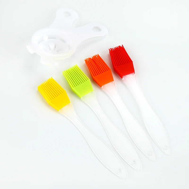 Silicone Brush and Egg Yolk/White Separator Set Utensils for Separating Egg Ingredients