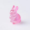 HZ Crystal crafts rabbit Hot Sale Fashion Popular Colorful Plating Pink Rabbit Carved animals Lovely rabbit for gift