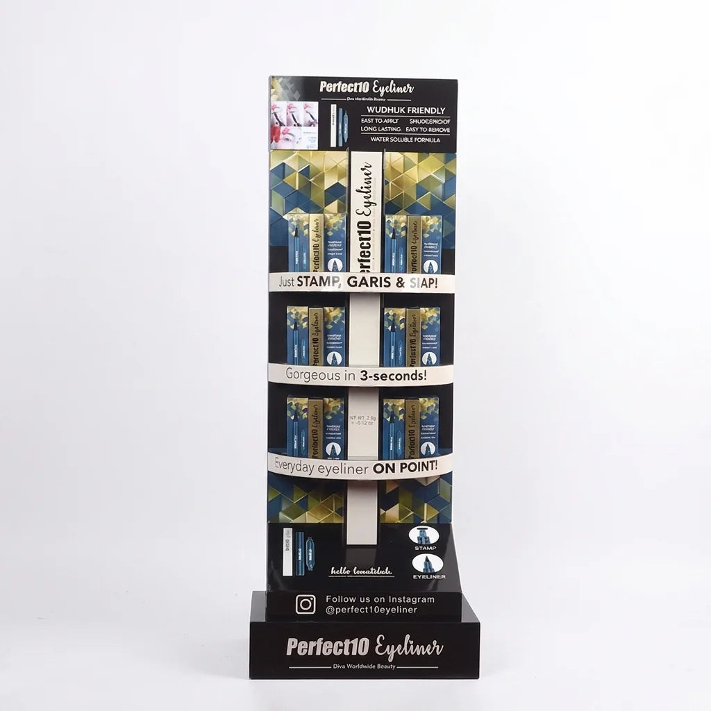 Counter Retail Top Cosmetic POS Display Stand Cardboard Customizable Size ECO Brand Certified CMYK Offset Printing Glossy/Matte