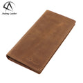 AndoBag Long Wallets for Men Crazy Horse Leather Man Retro Fashion Phone Purse Card Holder Business Clutch Pocket Wallet