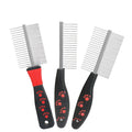 Wholesale Custom logo Plastic Handle Single and Double Sided Pin Type Stainless Steel Pin Comb Dog Pet Grooming Brush Comb