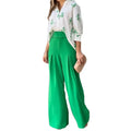 Shirt Suit High Waist Plus Size Two Piece Set Women Clothing Casual Pants Set Women Suits Tuxedo