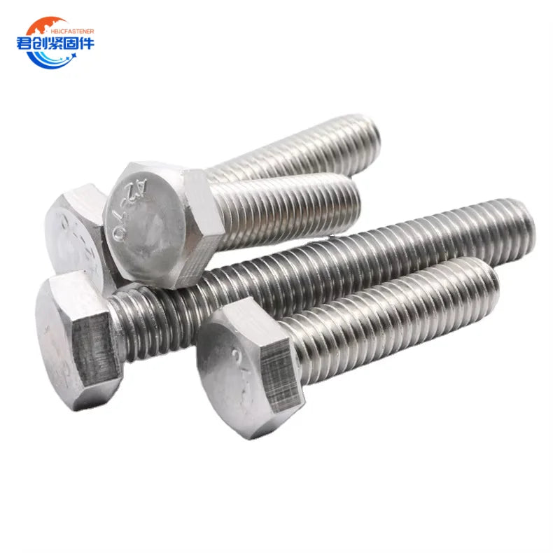Full Thread Hexagon Head Bolts and Screws China Custom Bolt DIN933 DIN931 Hex Bolt High Strength Bolts