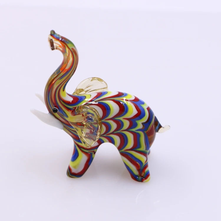 Custom Handmade Murano Lampwork Animal Glass Elephant Figurine Decoration