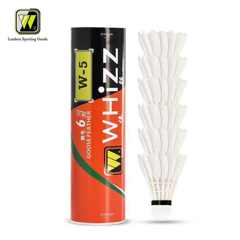 Badminton Shuttloeocck Customization Accepted Goose Curving Feather White Training Ns 3000 6 Pieces Nylon Shuttlecock W-5