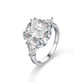 Classic Round Moissanite Ring for Women 925 Sterling Silver Party Wedding Jewelry