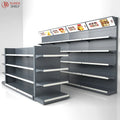 Hot Popular Multi Case Supermarket Shelf Super Shop Rack for Sale Yellow White Metallic Duty Metal Steel Store Heavy Layer Style