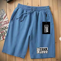 Custom Design 95% Cotton 5% Spandex 200gsm Men Workout Shorts Drawstring Sports Workout Shorts With Custom logo and Swing Tag