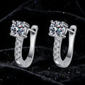 Classic U-shaped S925 Silver Moissanite Earrings Earrings for Women Precision Quality D Color Moissanite Earrings