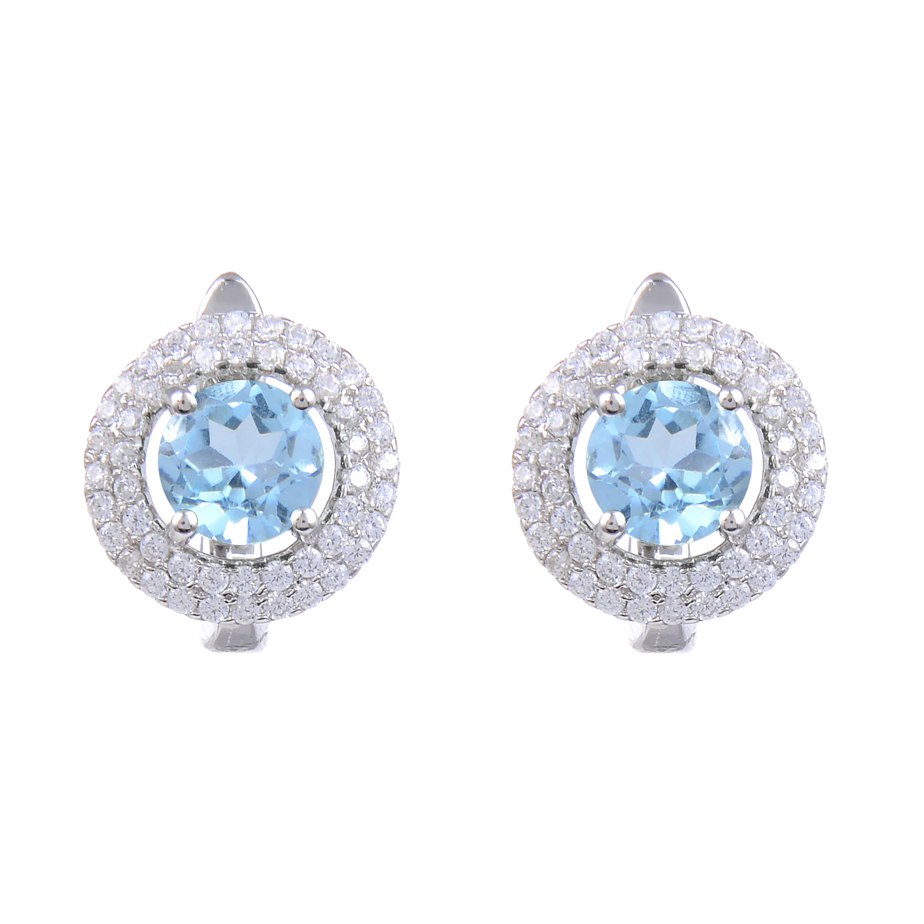 Hot Sale Fashion Jewelry 925 Solid Silver Earrings Gemstones Silver Earrings for Women