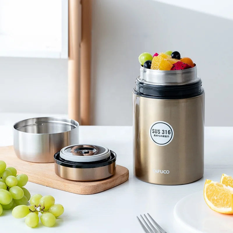 Tafuco 800ml Stainless Steel Vacuum Insulated Thermal Food Jar Food Flask