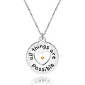 Wholesale Stainless Steel Mustard Seed Letter Heart Coin Pendant Necklace for Women Men Jewelry