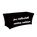 Promotional Product Black Tablecloth Custom Outdoor Party Business Promotion Knitted 210D Promotional Banner