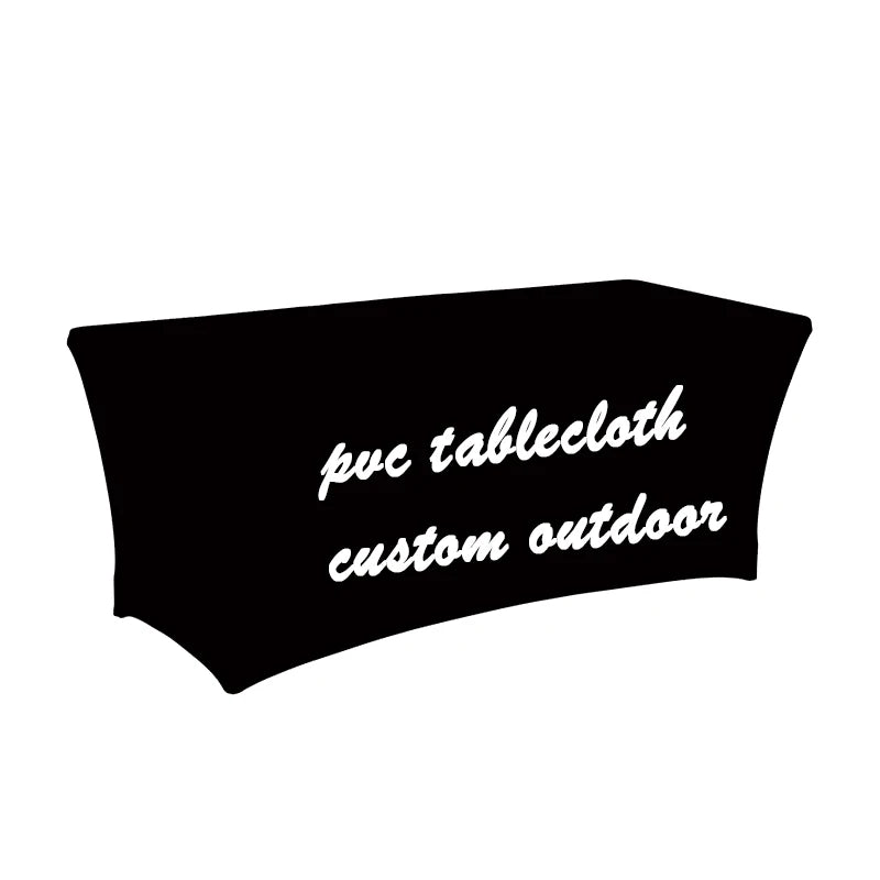 Promotional Product Black Tablecloth Custom Outdoor Party Business Promotion Knitted 210D Promotional Banner