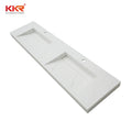 Modern Stone Bathroom Sink White Marble Single Hole Wall Hung Basin Artificial Marble Solid Acrylic Surface Drainer