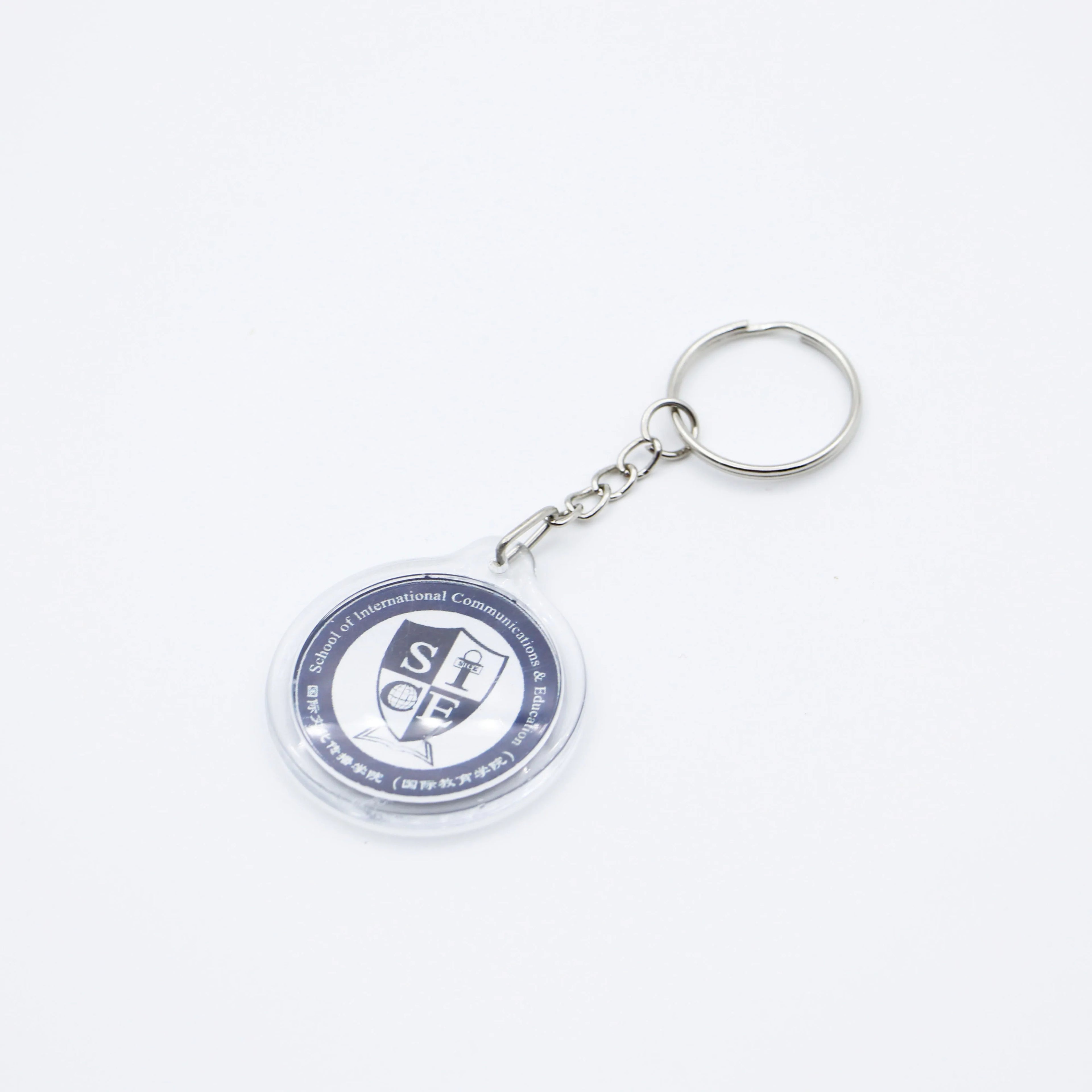 Acrylic Picture Frame Keyrings Clear Photo Keychain Blanks Plastic Keychains for Personalized Images